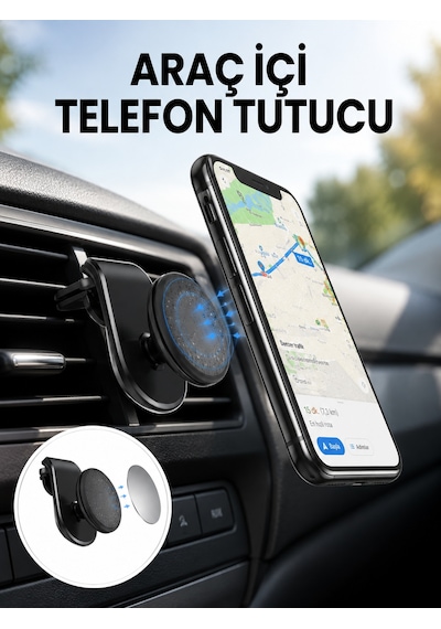 Güçlü Mıknatıslı Araç İçi Telefon Tutucu Evrensel Uyum Yeni Nesil Çokrenkli