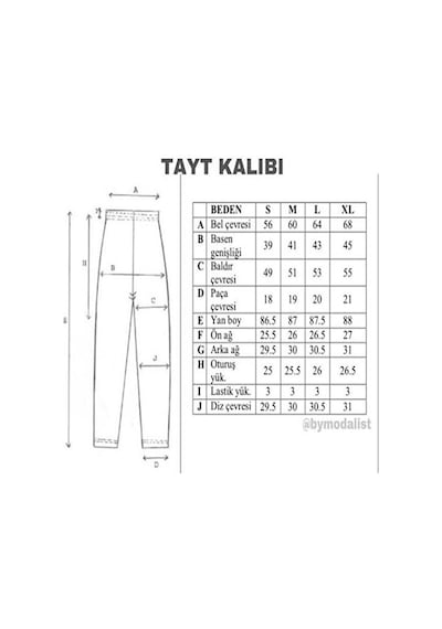 Pantofit Kadın Yüksek Bel İspanyol Paça Pantolon Toparlayıcı Esnek Penye Siyah - Turuncu