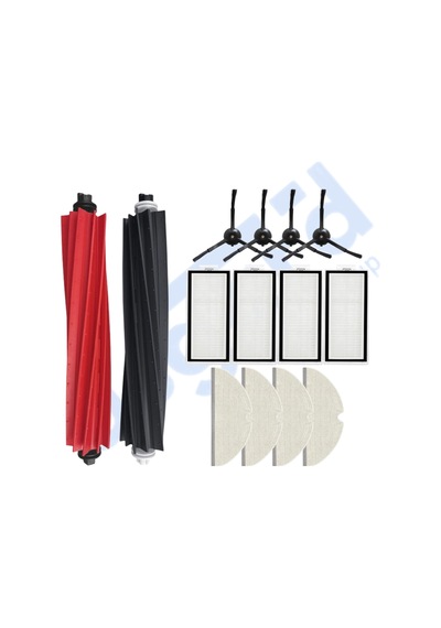 Roborock Q8 Max , Q8 Max+ Uyumlu 1 Ana Fırça 4 Yan Fırça 4 Filtre 4 Mop Pkt-iasgf0001244