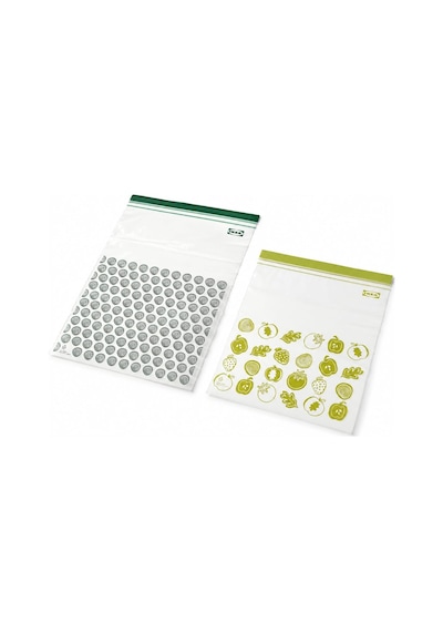 Plastik Torba Istad, 30 Adet Paket, Şunlardan Oluşur: 15 Torba 6 L 28,5 X 41 Cm Ve 15 Torba 4,5 L 27 X 34 Cm , Tekrar Kullanılabilir, Çünkü Tekrar Kapatılabilir 4296