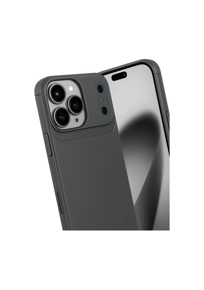 Durukar Apple, Uyumlu iPhone 17 Pro Auto Focus Karbon Kapak - Gri