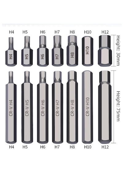 40 Parça Bits Uç Seti Torx Allen Ve Spline Fare Diş Cr-v Çelik Malzeme