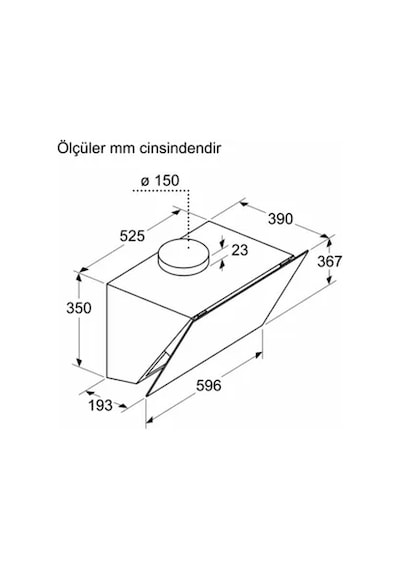 Profilo DVK6J629 Duvar Tipi Davlumbaz 60 CM