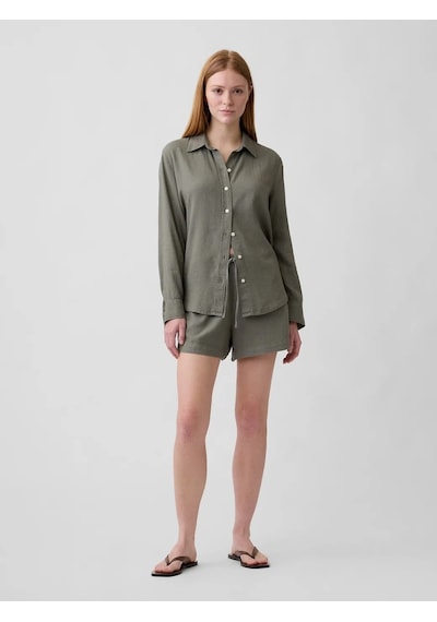 Gap V-lınen 4ın Easy Short Yeşil