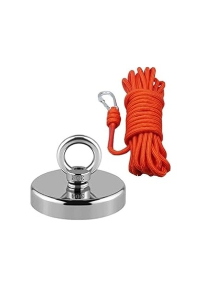 20 Metre Halat İle Neodyum Pot Mıknatıs Seti - Magnet Fishing