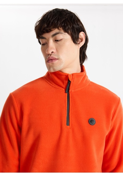 Discovery Expedition D5wm-swt3300 Turuncu Fermuarlı Basic Erkek Polar Sweatshırt