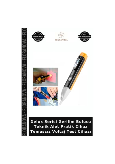 Delux Serisi Gerilim Bulucu Teknik Alet Pratik Cihaz Temassız Voltaj Test Cihazı