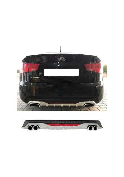 Kia Cerato Gri Difüzör Difizör Yuvarlak Egzoz Görünüm Reflektörlü