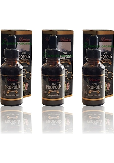 3 Adet Propolis Ekstraktı Su Bazlı Damla 30 Ml X 3 Sıvı Propolis