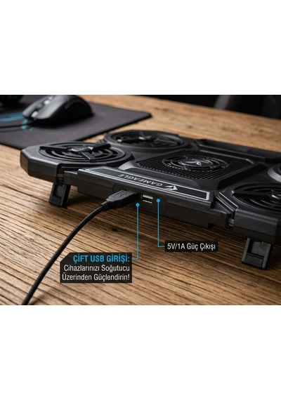 Gameagle 6 Fanlı Rgb Notebook Soğutucu, 9-17 İnç Laptop Uyumlu, 7