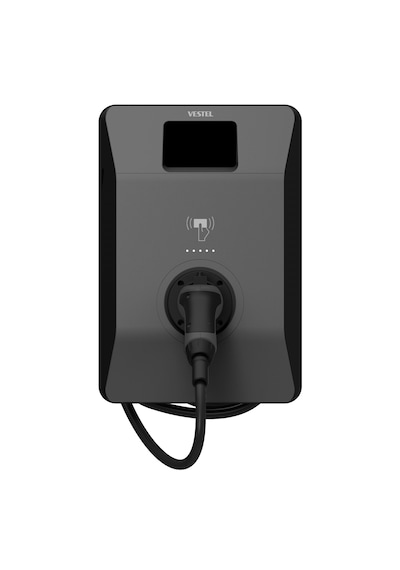 Vestel ZES4-AC22SWLDMID T2P Smart 22Kw Wifi'li Kablolu Ekranlı Elektrikli Araç Şarj İstasyonu