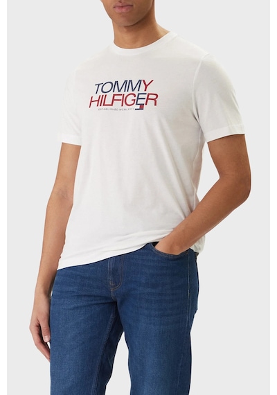 Tommy Hilfiger Erkek T Shirt Mw0mw42369 Ybr Beyaz