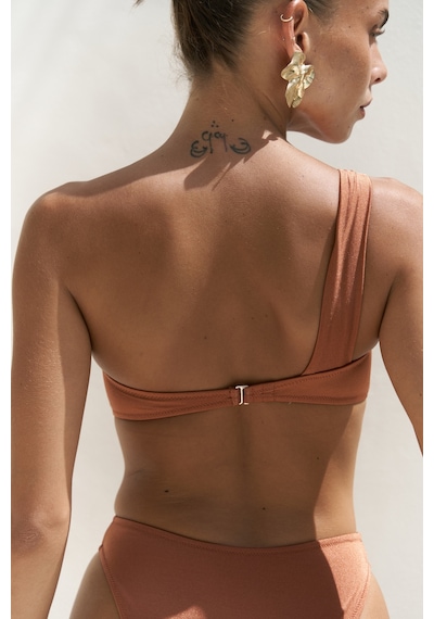 Mai Collection Mai Studios Co. Balisya Tek Omuz Asimetrik Kiremit Bikini Üstü Kiremit