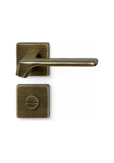 Sese Özge Modeli Kare Rozetli Wc Kapı Kolu Antik Renk 200-220r-02-94
