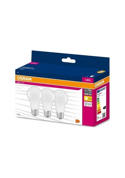 10w Sarı Işık E-27 1055lm Ampul 3'lü Set Modern Aydınlatma
