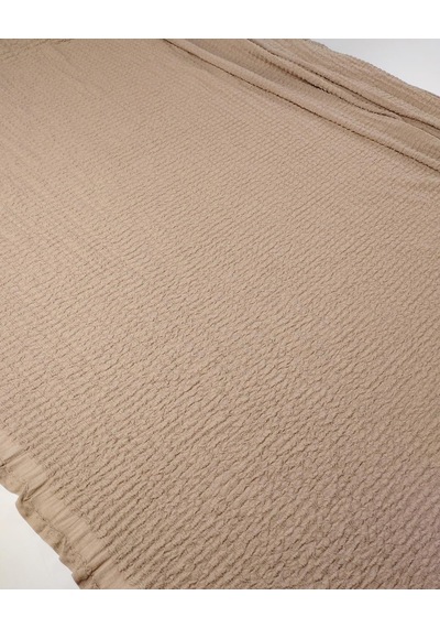 Küllü Pembe Bej Arası Renkte Bürümcüklü Jarse Kumaş 155x190cm-10824 Pembe