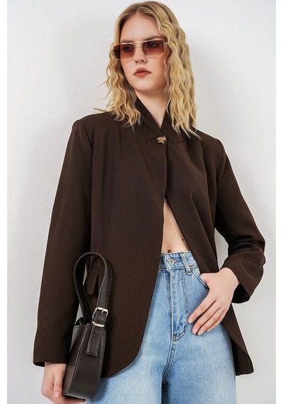 Hiccup Bdart Şal Yaka Blazer Mocha Kahvesi