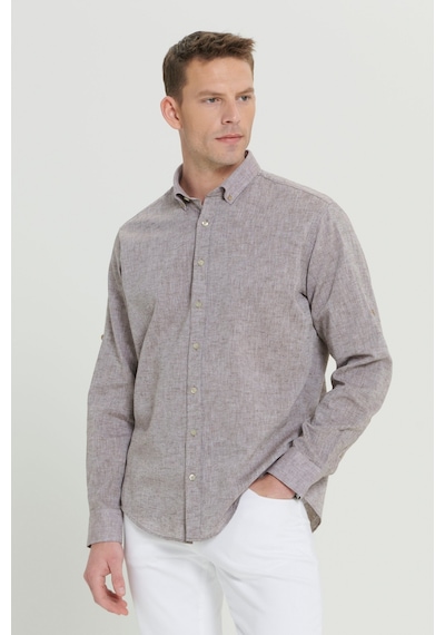 AC&Co / Altınyıldız Classics Erkek Kahverengi Comfort Fit Rahat Kesim Düğmeli Yaka Casual Keten Gömlek 4A2022200085KHVL Kahverengi AC&Co / Altınyıldız Classics Erkek Kahverengi Comfort Fit Rahat Kesim Düğmeli Yaka Casual Keten Gömlek 4A2022200085KHVL Kahverengi