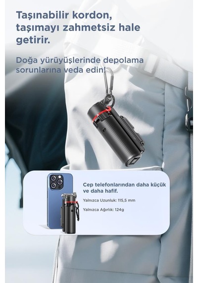 Tripod Çok Amaçlı 360 Derece Kumandalı Selfie Çubuğu L10 Siyah