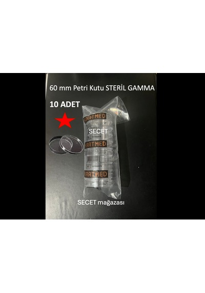 Fıratmed 60 Mm Gamma Steril Plastik Petri Kabı 10 Adet/pk