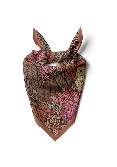 Kızıl Vadi Desen 55x55cm Bandana/fular Çok Renkli