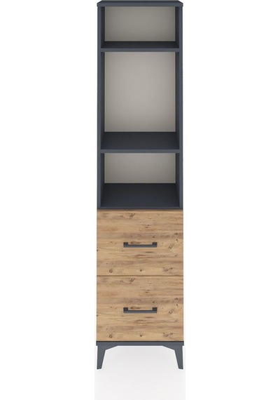 Arges Dolap 3 Raflı 2 Çekmeceli 44x30x182 Antrasit-çam Antrasit Arges Dolap 3 Raflı 2 Çekmeceli 44x30x182 Antrasit-çam Antrasit