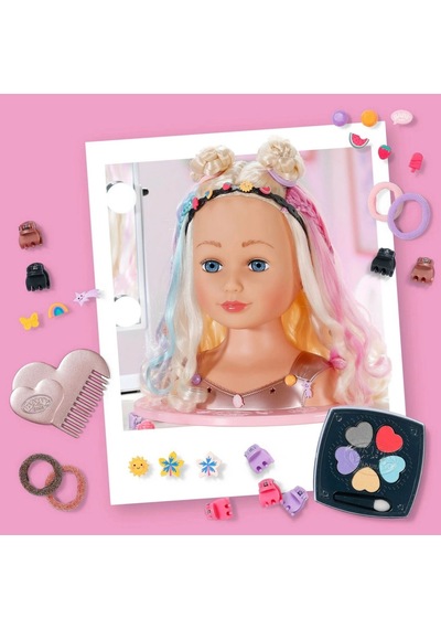 Gökkuşağı Saç Tasarım Büstü Pembe
