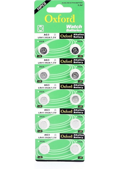 Oxford Ag3 Lr41 392 Sr41 1.5v Alkalin Saat Pili 10 Adet