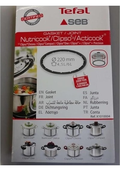 Tefal Nutricook - Acticook Uyumlu 4.5 + 6 LT Düdüklü Tencere Lastiği