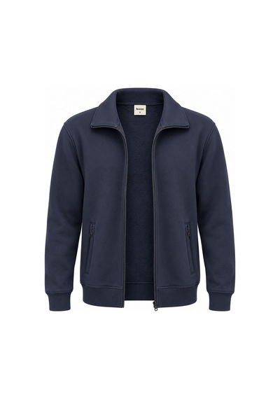 Classics Men Tam Fermuarlı Yakalı Ceket - 7772 Lacivert
