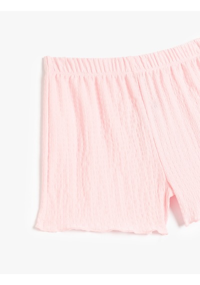 Koton Beli Lastikli Dokulu Basic Şort Pembe 5skg40119ak Gül Çok Renkli Koton Beli Lastikli Dokulu Basic Şort Pembe 5skg40119ak Gül Çok Renkli
