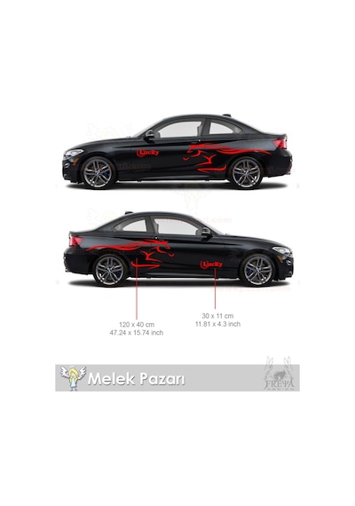 Yarış Atı Araba Çamurluk Sticker. At Nalı Lucky Oto Çıkartma
