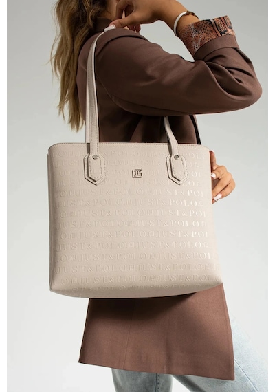 Just Polo Kadın Büyük Boy 2 Bölmeli El Çantası Large Tote Bag P344028mh Taş 19118236