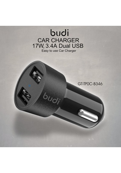 Cc622bs 17w 3.4a Dual Port Usb Araç Şarj Cihazı - Kompakt Ve Hafif Çift Usb Girişli Araç Şarj Aleti