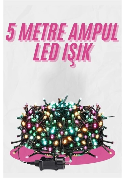 5 Metre Ampul Led Işık Renkli Rgb Çok Renkli Led Aydınlatma 22701962