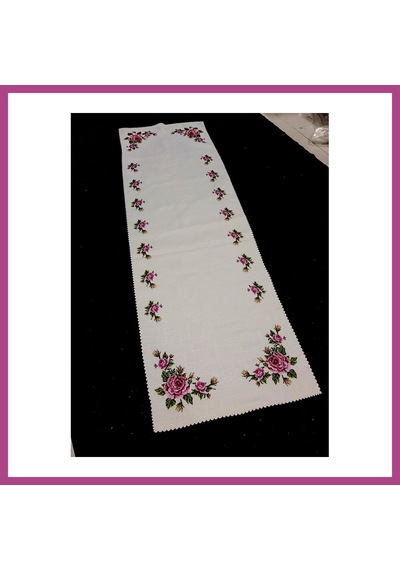 Gees Global Kanaviçe Runner Dijital Baskılı 40x140cm Gbzs Çok Renkli