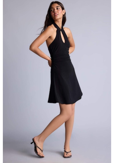 Defacto Modern Fıt Halter Yaka Elbise I5081ax26smbk81 Siyah-bk81