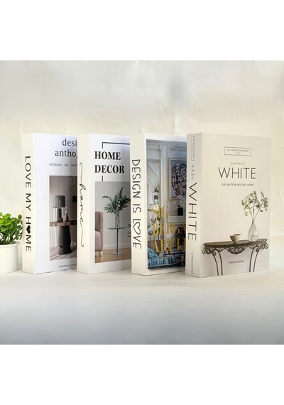 Bakgelal Kitap Görünümlü Dekoratif Saklama Kutusu 4'lü Set