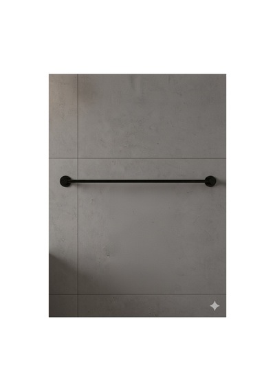 Siyah Alüminyum Banyo Seti Havluluk & Tuvalet Kağıtlığı Çift Taraflı Bantlı Gümüş