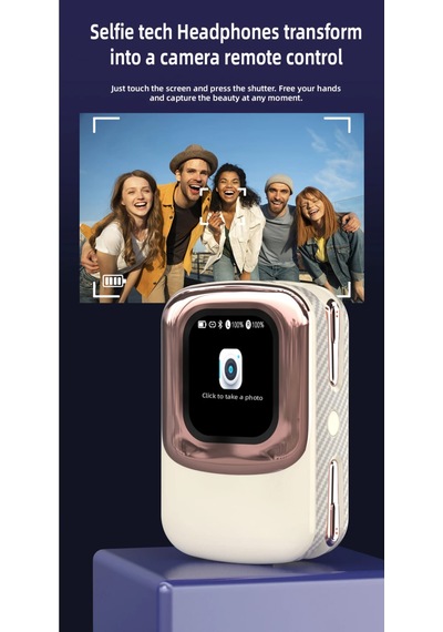 Beemen Talkie One Aı Large Bluetooth 6.0 Akıllı Kulak İçi Kulaklık ve Dokunmatik Ekranlı Şarj Kutusu