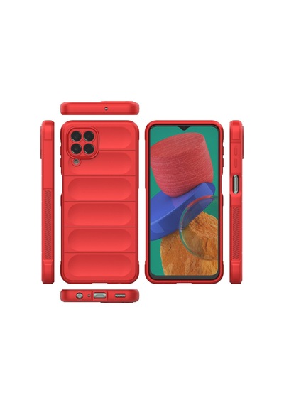 Newface Samsung Uyumlu Galaxy M33 Kılıf Optimum Silikon - Kırmızı Kırmızı