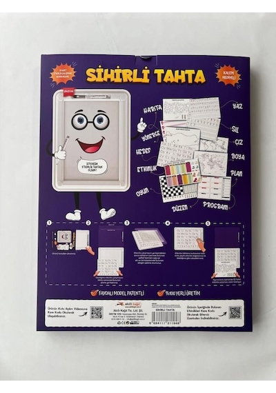 Sihirli Tahta Yaz Sil Özellikli 32 Adet Etkinlikli 28 X 37 Cm Beyaz