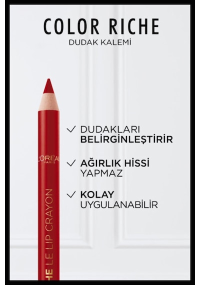 L'oréal Paris Color Riche Dudak Kalemi - 300 Le Rouge Paris Diğer