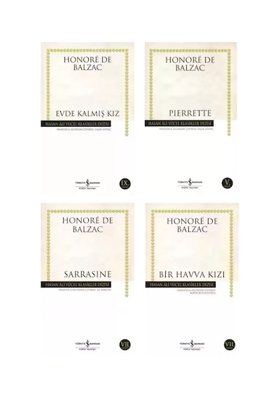 Evde Kalmış Kız-pierrette-sarrasine-bir Havva Kızı-honore De Balzac 4 Kitap Hasan Ali Yücel Klasikleri