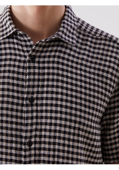 Lcw Vision Siyah Regular Fit Ekose Erkek Gömlek