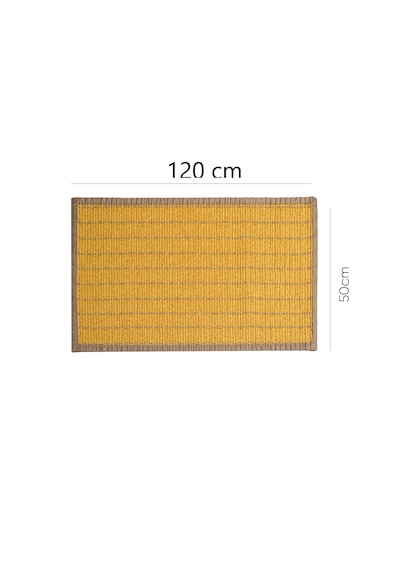 Rattan Kaymaz Banyo Paspası- Su Geçirmez- Çok Amaçlı Mat 50x120 C Açık Kahve
