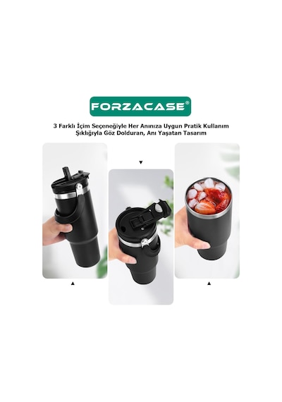 900 Ml Paslanmaz Çelik Pipetli Ve Kilit Kapaklı Kulplu Termos 6 Saat Sıcak/soğuk - Fc1180 Pemb Pembe