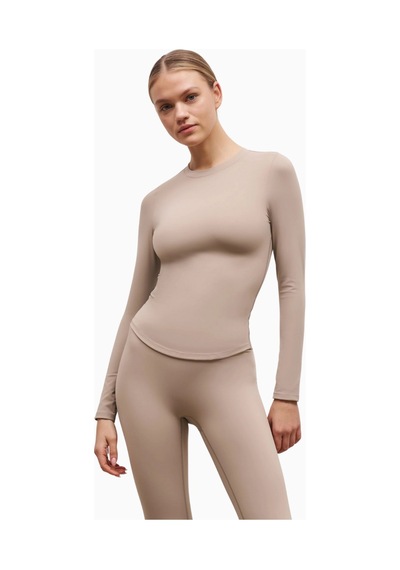 Because Of Alice Base Sculpting Long Sleeve Top Uzun Kollu Şekillendirici Kadın Üst Bej