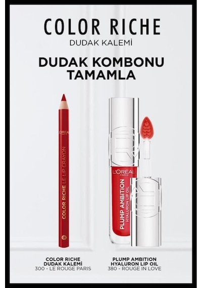 Parisian Crush Lips Dudak Kombosu Color Riche Dudak Kalemi 300+ Plump Ambition Dudak Parlatıcısı 380 pktddkparlklm2-10749 Diğer
