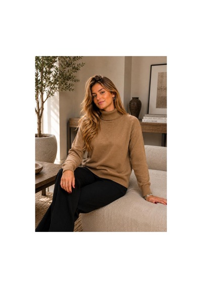 Hira Life Fashion Sfg Life Moda Kadın Balıkçı Yaka Tüylü Şardonlu Oversize Kazak Vizon Vizon Hira Life Fashion Sfg Life Moda Kadın Balıkçı Yaka Tüylü Şardonlu Oversize Kazak Vizon Vizon